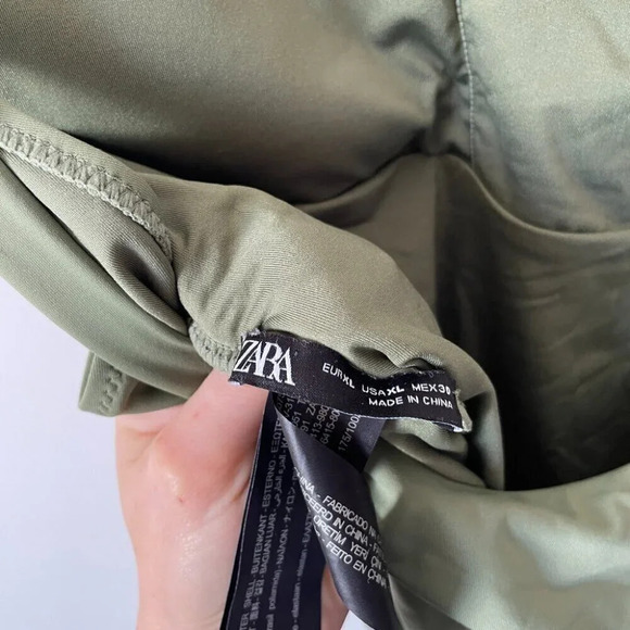 Zara  Olive Green Classic One Piece Swimsuit Size XL - Picture 9 of 10